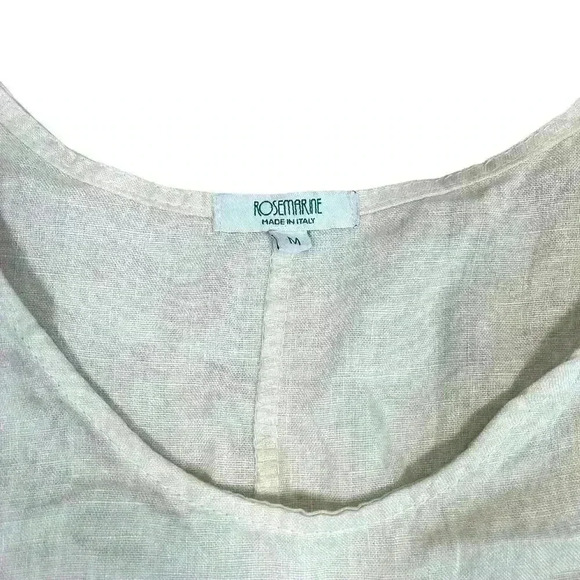 Rosemarine linen midi dress made in Italy women’s size medium - Picture 2 of 8
